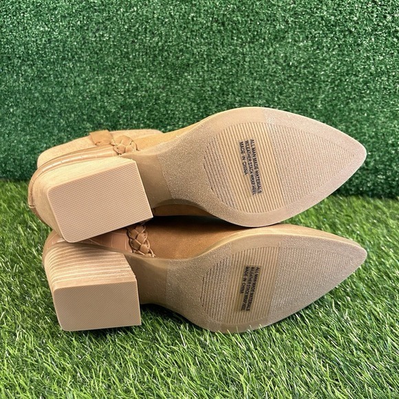 Dolce Vita Karyn Boots Womens 9.5 Tan Leather Outdoor Ankle Cowgirl Western‎ NEW - Picture 8 of 12